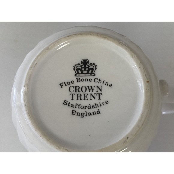 Crown Trent Harvest Coffee Mug Staffordshire England Yellow Rose Apple Berries - Picture 13 of 16